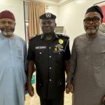 L-R: Prince Dr Henry Chekwas Oluoha, AIG Benneth Igweh, and Mr Nwabugo Okechukwu during assumption of Igweh as new zone 7 AIG, Abuja